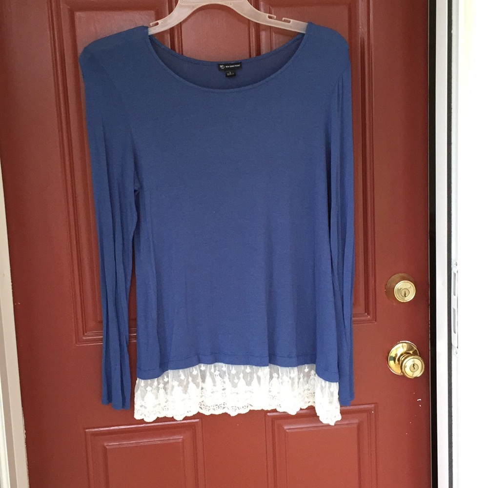 Lace bottom blouse